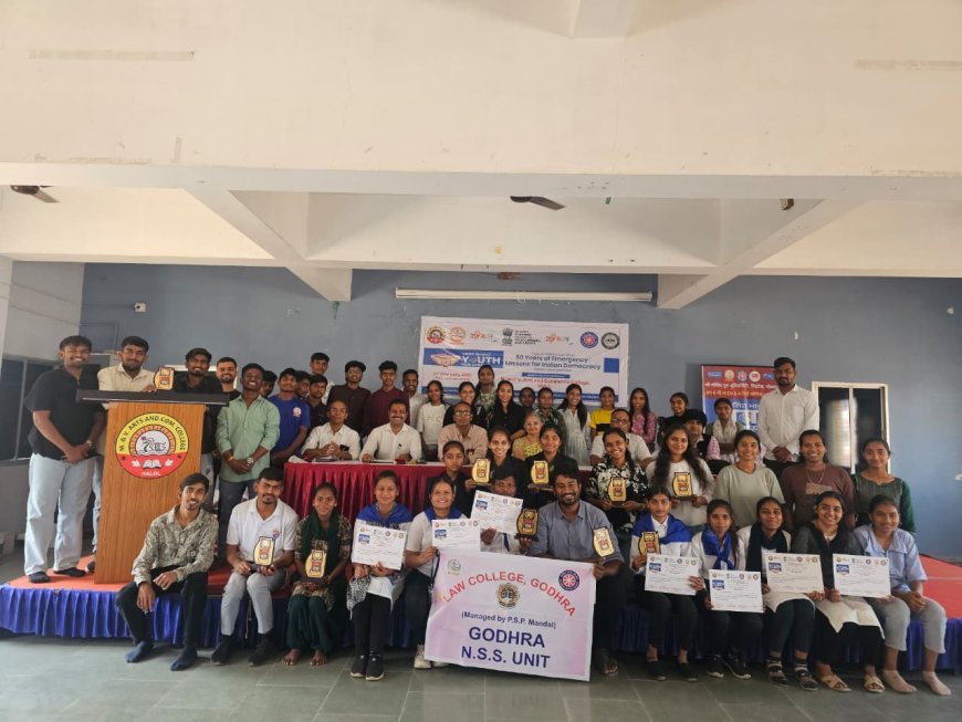 પંચમહાલનું ગૌરવ: ગોધરા લો કોલેજના ૩ વિદ્યાર્થીઓ 'વિકસિત ભારત યુવા સંસદ'માં વિજેતા, હવે રાજ્ય કક્ષાએ વગાડશે ડંકો